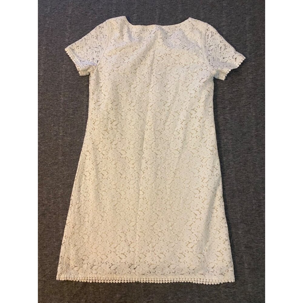 Red Camel Womens Lace Dress Small Ivory Short Sleeves Boho Y2K Short Lined - Picture 6 of 6
